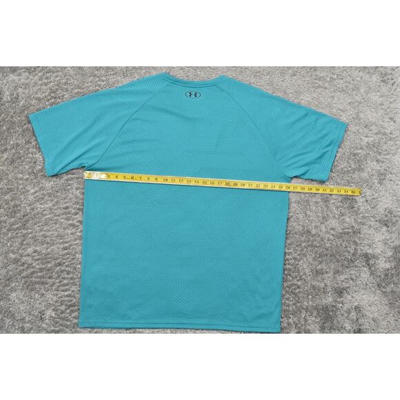 Under Armour Men's 3XL Green Polyester T-Shirt Loose Heatgear - Picture 4 of 7